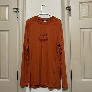 **Texas Longhorn Baseball Team Issued** Orange Long Sleeve Thermal